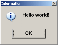 Message with custom font